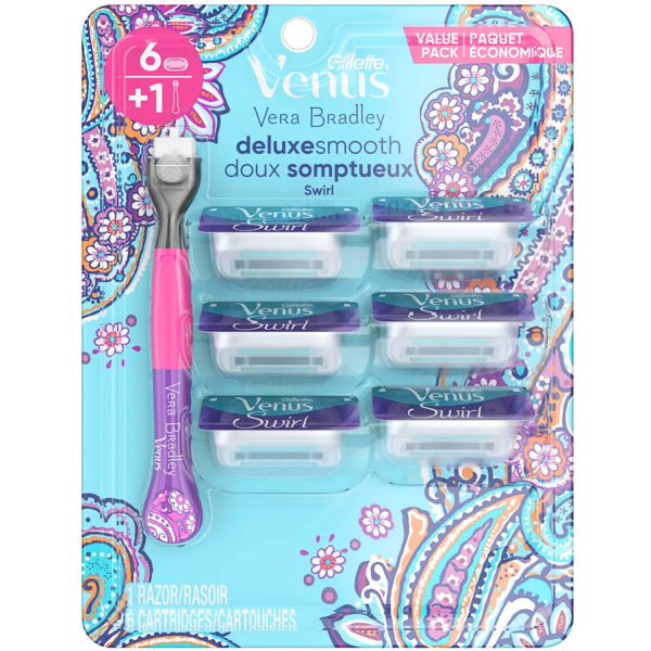 Gillette Venus 1Razor + 6Cartridges Deluxe Smooth